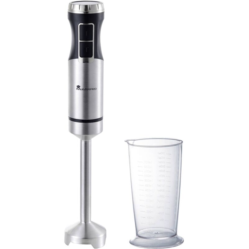 PCE - MasterPRO Mixeur plongeant 1000 w avec verre doseur noir,acier inoxydable V136413