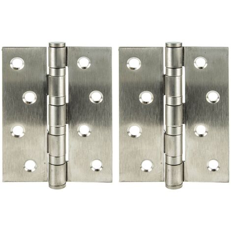 MASTERPROOF Edelstahl-Scharniere, rostfrei, 100x75 mm, 2 Stück