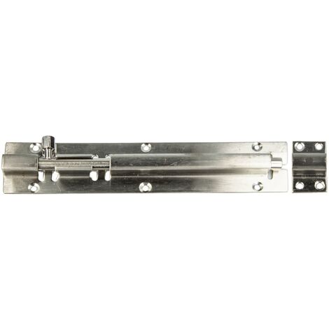 MASTERPROOF PROFESSIONAL Edelstahl Schieberiegel Sicherheits - Türriegel Bolzenriegel 200 mm mit Schlaufe