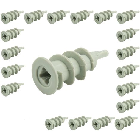 MASTERPROOF PROFESSIONAL Gipsplattendübel Integral, für Schrauben von Ø 3,3 mm bis Ø 5,5 mm, 20 Stück