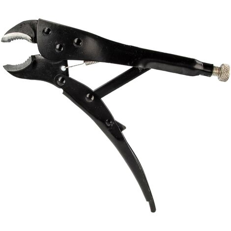MASTERPROOF PROFESSIONAL Universal Gripzange Feststellzange 250 mm, Einhandbedienung, schwarz lackiert