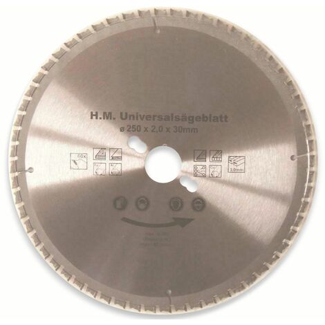 Zähne MASTERPROOF Universal-Sägeblatt, 60 mm, 250