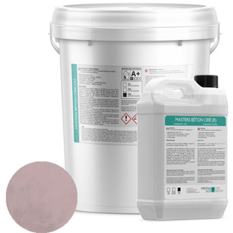 Masters Béton Ciré (sols et murs) - 10m² (20kg + 6L) - Teinte : Colombine