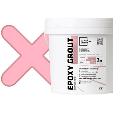 Mastic à deux composants de résine époxy pour joints - rose - 3Kg mosaïque carrelage bain piscine