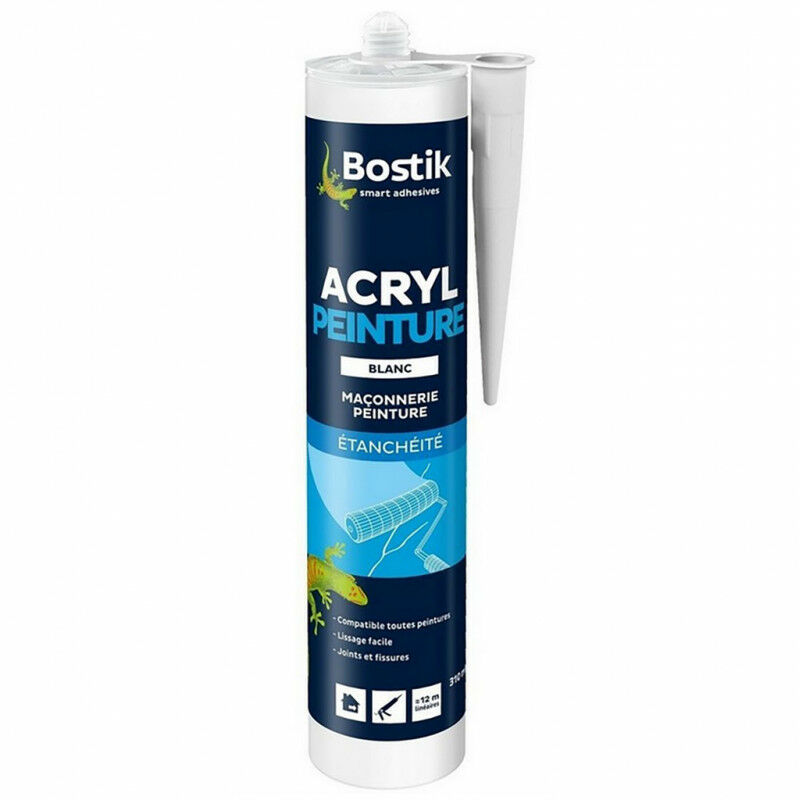 Bostik - Mastic acrylique d'étanchéité spécial peintre acryl peinture Conditionnement: 1 cartouche de 310 ml