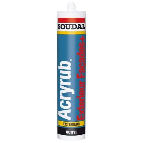 Mastic acrylique Acryrub Façade Exterieur 300ml - SOUDAL - 120663