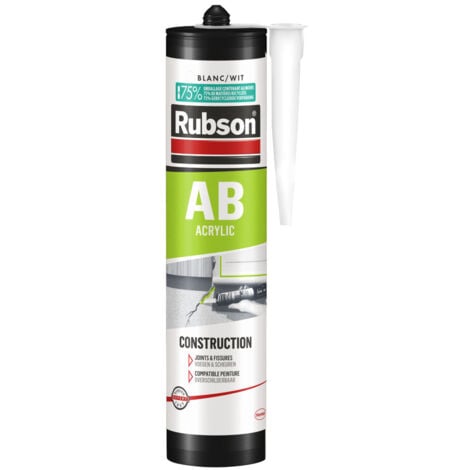 HENKEL Mastic acrylique AB blanc - Cartouche de 280 ml - Blanc