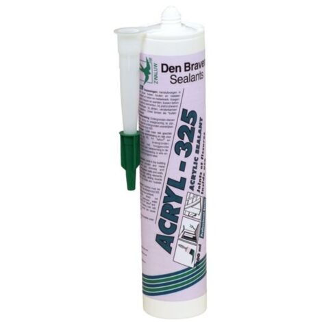 Mastic acrylique blanc 300 ml – Pour joints de finition en bois et métal – Résistant aux UV et à l'eau – Application facile – Den Braven