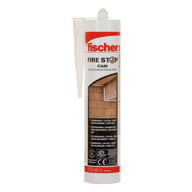 Fischer - Mastic acrylique coupe-feu - fiam blanc
