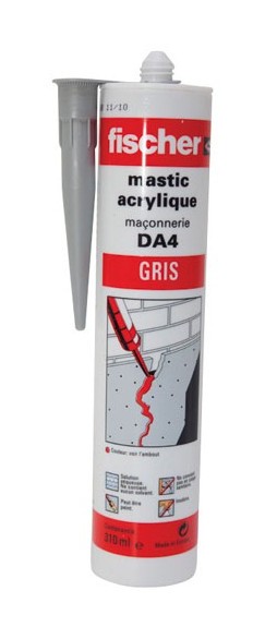 FISCHER - Mastic acrylique DA - gris - 310 mL