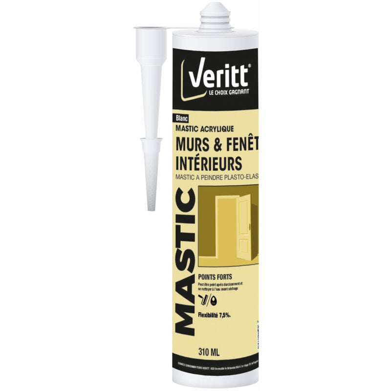 Veritt - mastic acrylique flex 7.5% 310ML cartouche 061027