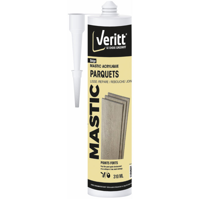 Veritt - mastic acrylique parquet 310ML cartouche 061026