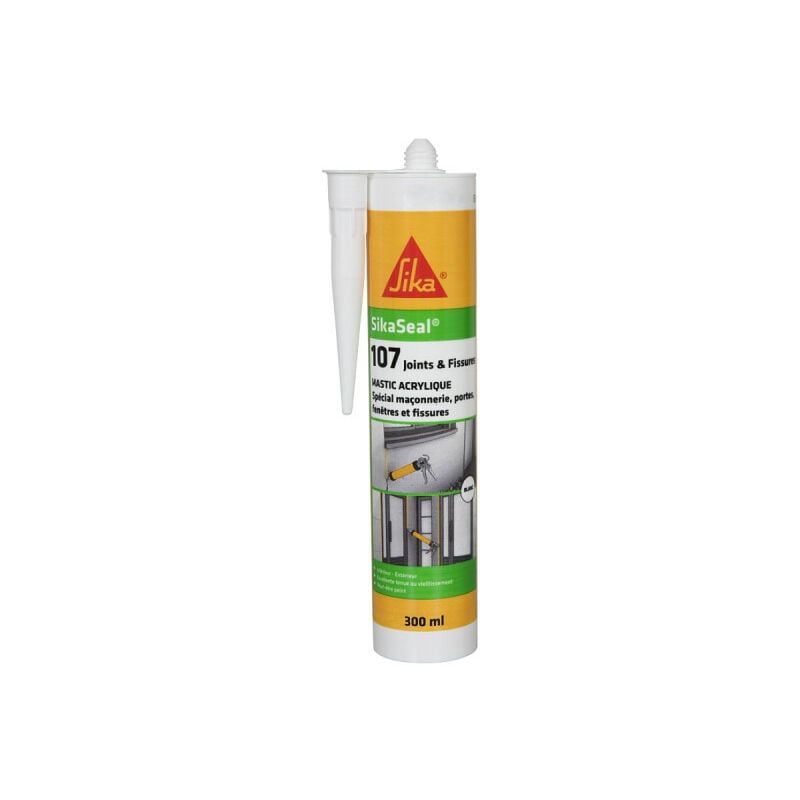 Mastic acrylique Sika Sika seal 107 Joint et fissure - Blanc - 300ml - Blanc