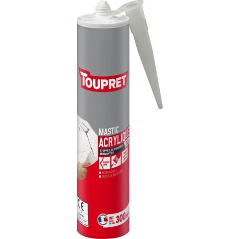 MASTIC ACRYLIQUE STOP FISSURES MOUVANTES TOUPRET 300G BLANC BCMAC300