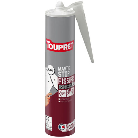 MASTIC ACRYLIQUE STOP FISSURES TOUPRET 300ML - TON BLANC BCMACEXB300