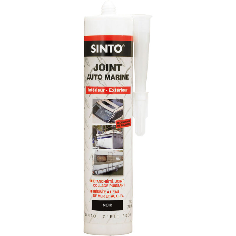 Sinto - Joint Mastic Auto Marine 290ml Noir Noir