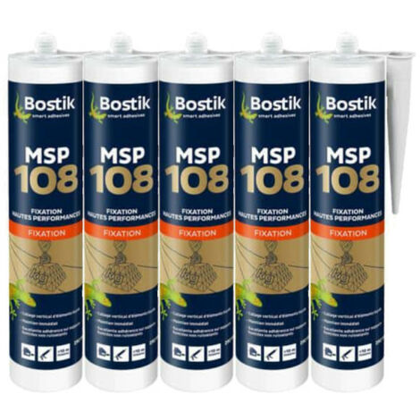 Mastic Bostik MSP 108 Polymères blanc de fixation hautes performances x5 - Blanc