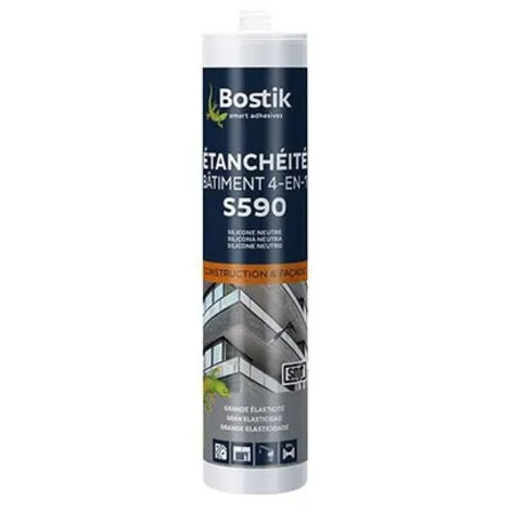 Mastic BOSTIK S590 Etanchéité Bâtiment 4en1 anthracite 300ml - BOSTIK