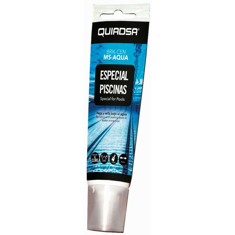 Quiadsa - 52503219 Sellador ms Especial piscinas. brik-cen ms-aqua Blanco 125 ml