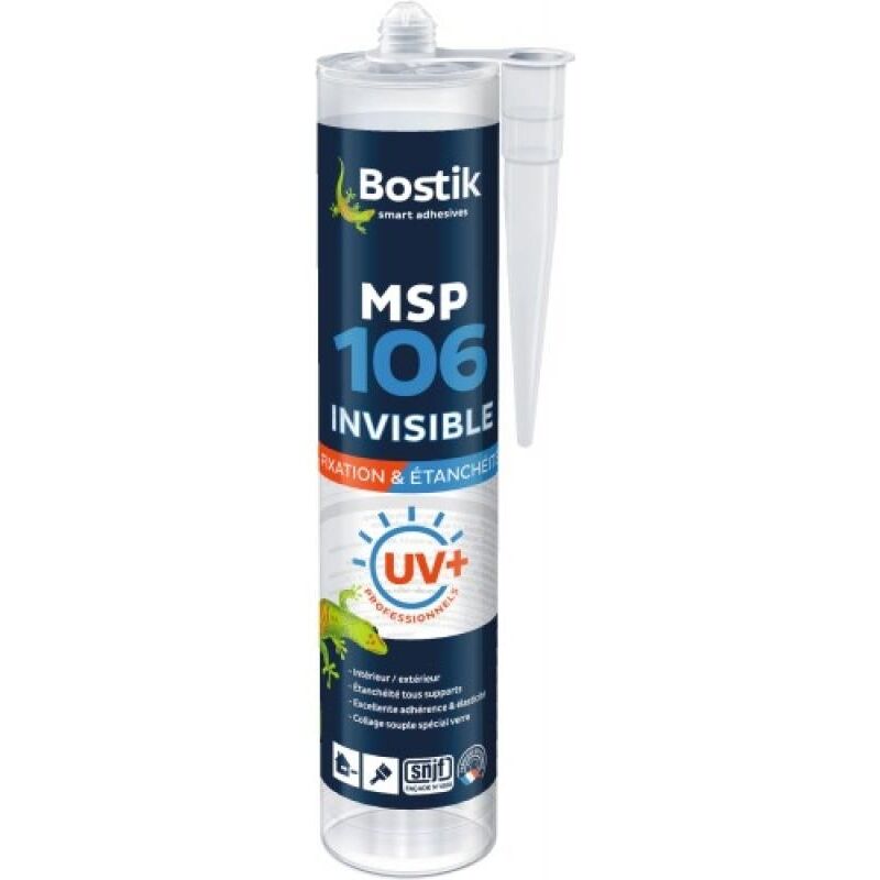 Bostik - Mastic colle joint msp 106 intérieur extérieur parfaitement transparent après séchage ne jaunit pas carton 12x290ml - Transparent