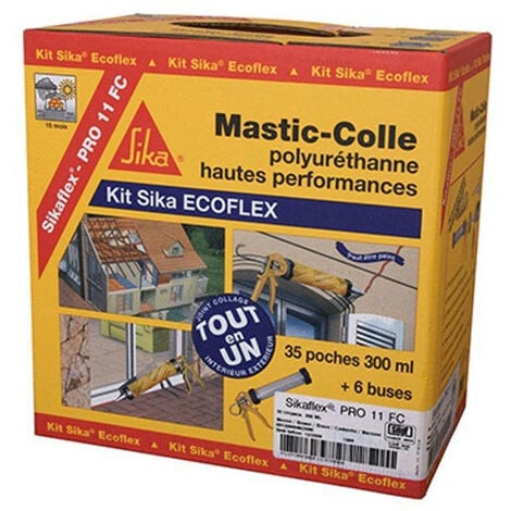 Mastic-colle KIT ECOFLEX GRIS SIKA FRANCE 1013