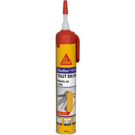 Mastic colle multi-usages SIKA Sikaflex 11 FC Purform - sans pistolet - Gris béton - 260 g - 665206