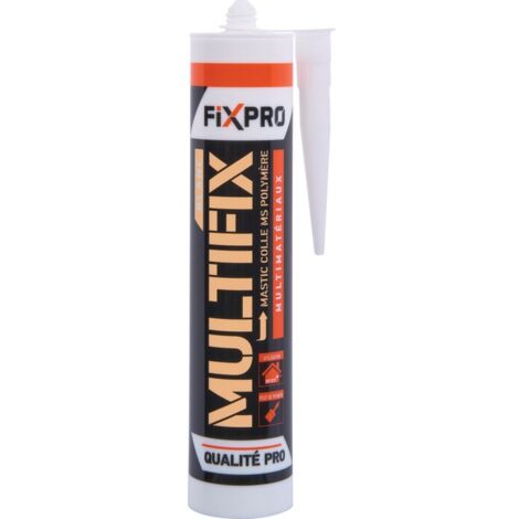 Mastic-colle - Multifix Blanc - Fixpro - MS polymère - Vendu à l'unité