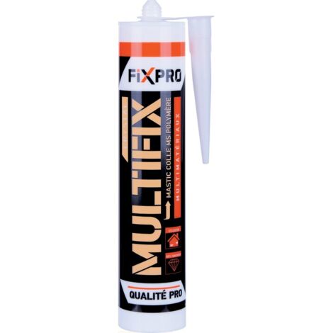 Mastic-colle - Multifix Crystal - Fixpro - MS polymère - Vendu à l'unité