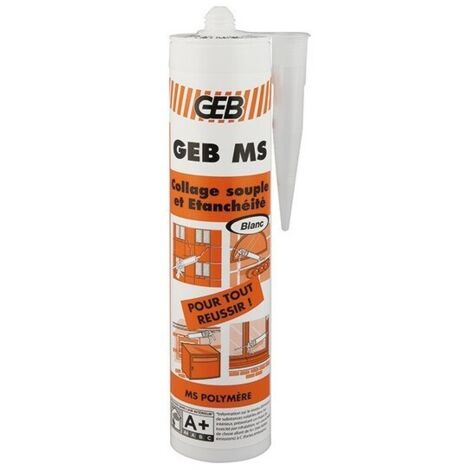 Mastic-colle Polymere Blanc Cartouche 280ml - Geb