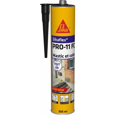 Mastic colle polyuréthane multi-usage Sikaflex Pro-11FC - Cartouche 300ml Gris béton