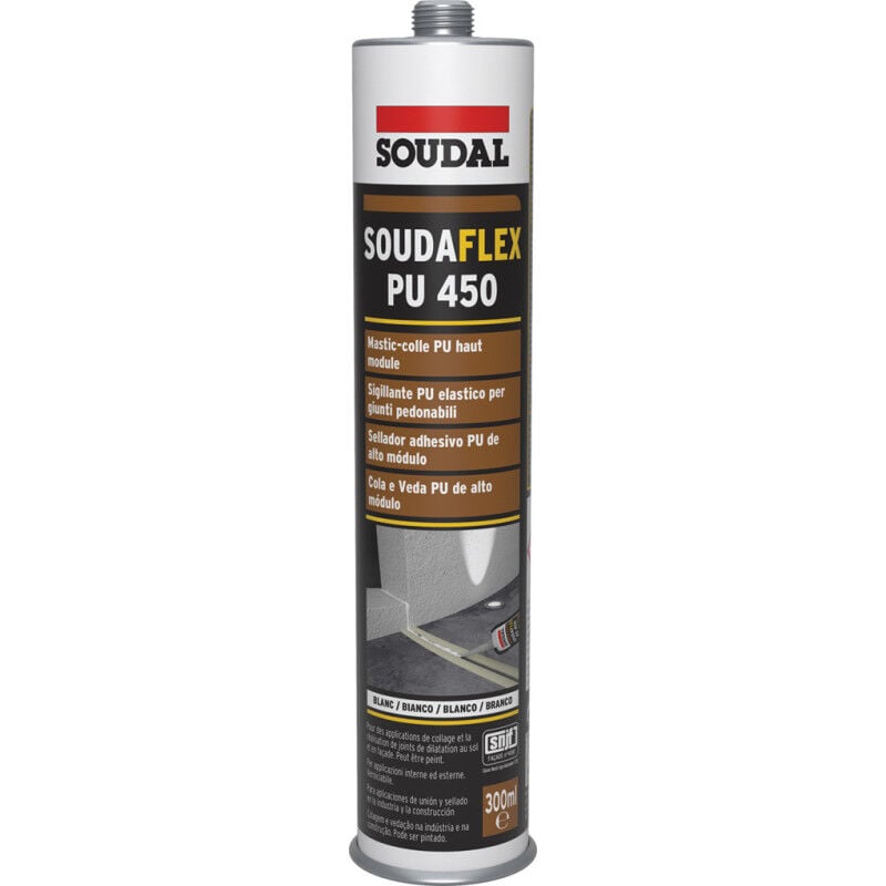 Soudal - Cartouche 300 ml soudaflex pu 450 blanc