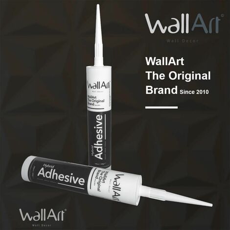 WallArt 1/2x Adhésif Hybrides Colle Scellage Panneaux Muraux 3D Mastic Durable