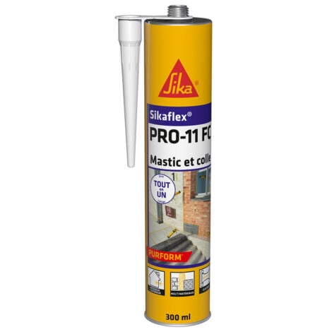 Mastic colle polyuréthane multi-usage Sikaflex Pro 11FC - Cartouche 300ml Blanc
