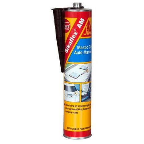 Mastic-colle spécial carrosserie automobile et bateau - SIKA Sikaflex AM - Noir - 300ml