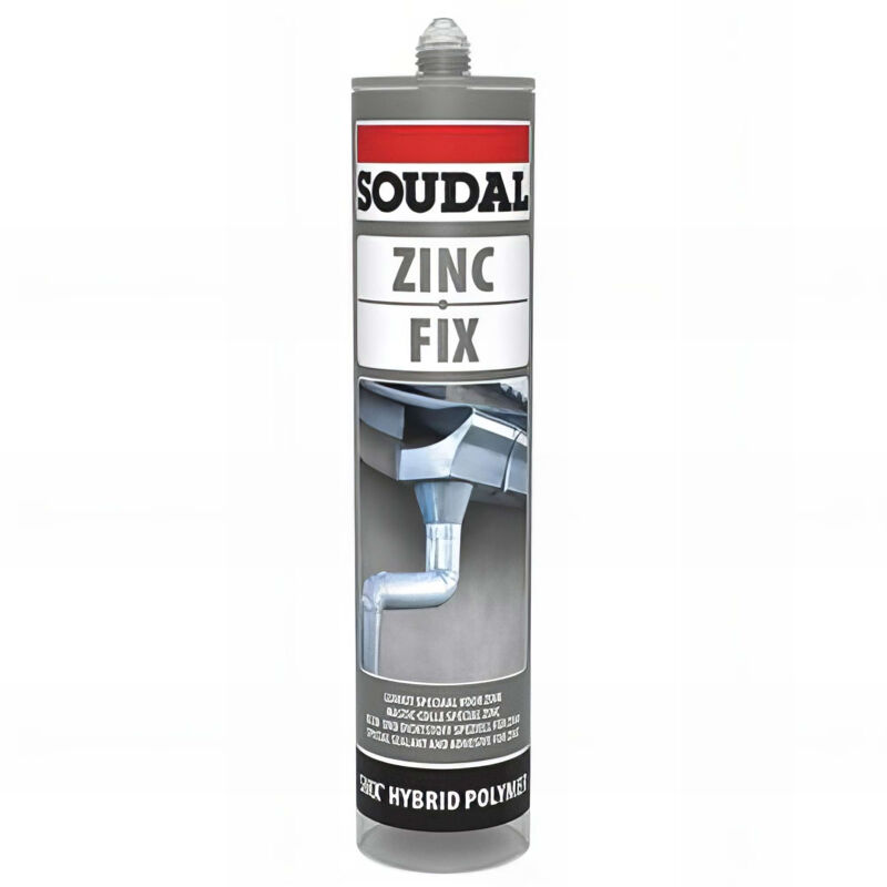 Soudal - Mastic colle spécial zinc et toiture 290 ml Zinc fix Gris - 134631