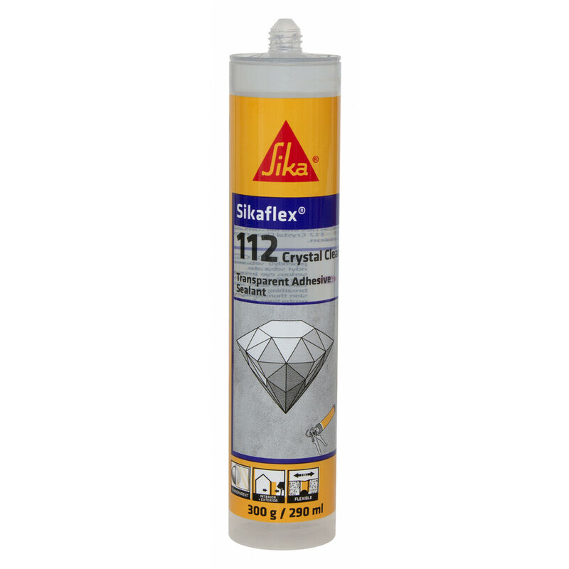 Sika - Mastic Colle Transparent flex-112 Crystal Clear 290 ml - Transparent