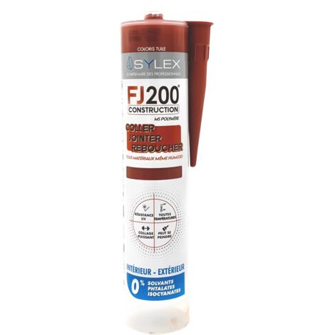 Mastic Coller, Jointer et Sceller 290ml Sylex Construction FJ 200  Couleur: TUILE