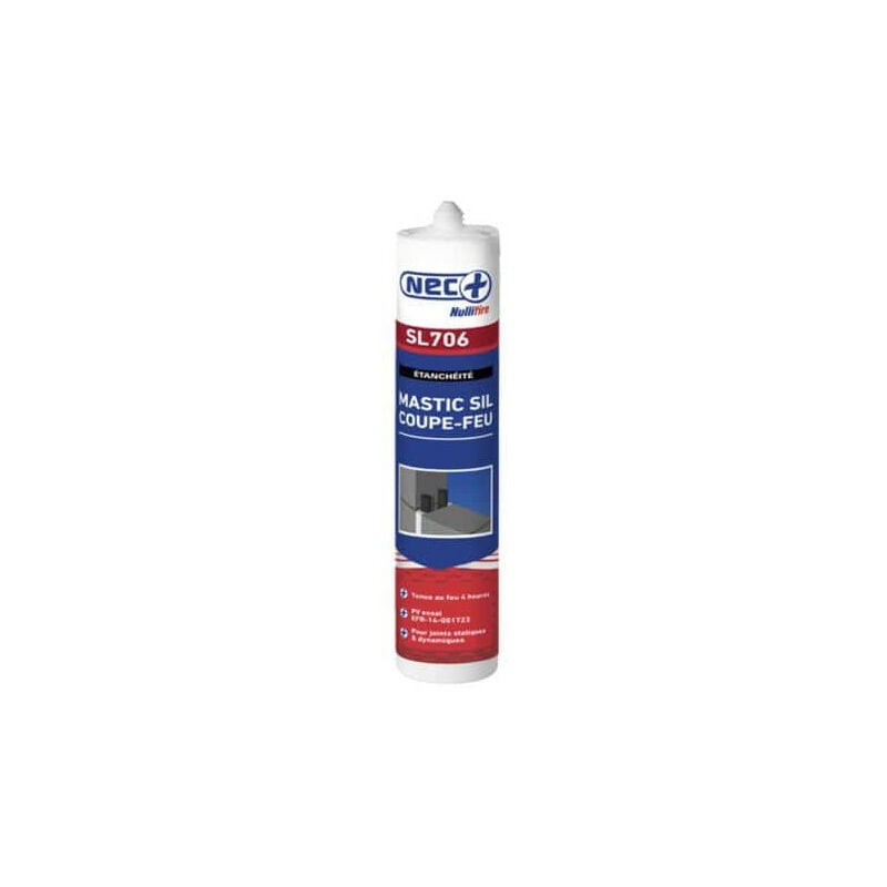 Nec+ - Mastic coupe feu SL706 nec+ noir 310ml x5