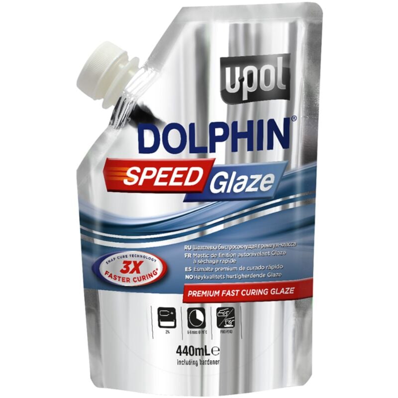 U-pol - Mastic de finition autonivelant Dolphin Speed Glaze Bleu 440ml upol