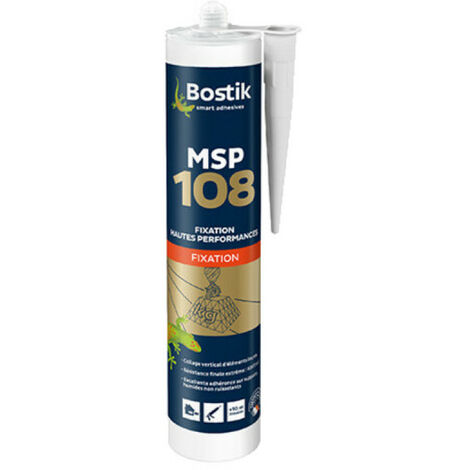 Mastic de fixation multi-matériaux BOSTIK MSP 108 - Blanc - 290 ml - Blanc