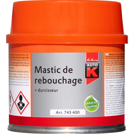 Mastic de rebouchage carrosserie auto pot 250g Auto K