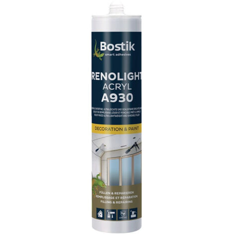 Mastic de remplissage RENOLIGHT ACRYL A930 blanc B2 n.DIN 4102 300ml BOSTIK (Par 12)
