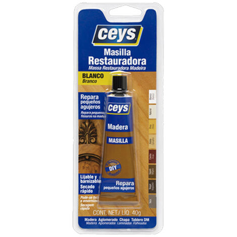 Mastic de restauration de bois blanc 40gr 505117 ceys