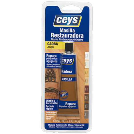 Mastic de restauration de bois d'acajou 40gr 505111 ceys