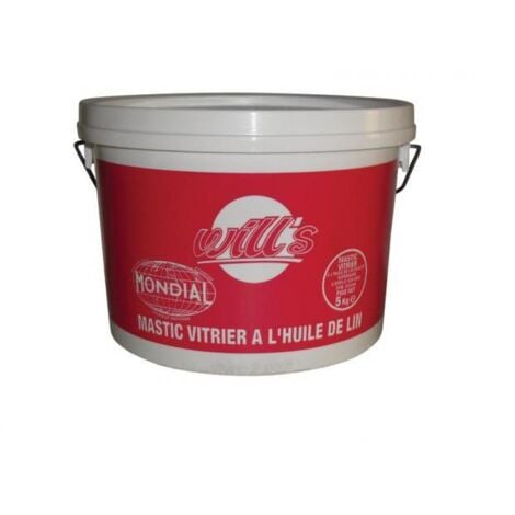 Mastic de Vitrier Mondial 5kg Naturel Den Braven