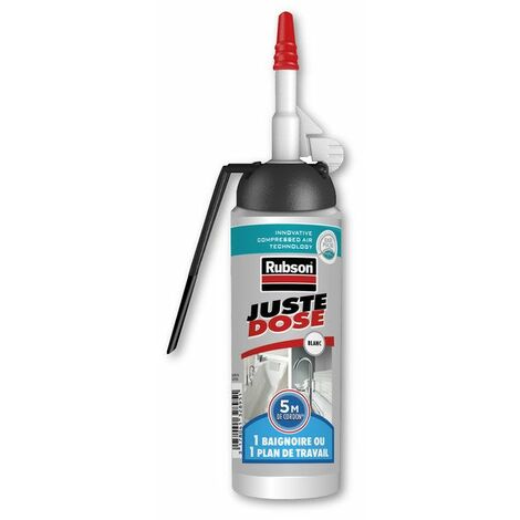 Mastic d'étanchéité cuisine et bain silicone, RUBSON, 100 ml blanc