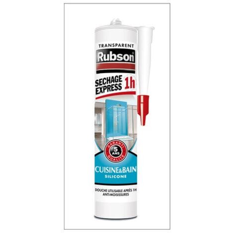 Mastic D'Étanchéité Cuisine&Bain Rubson Séchage Express Silicone 280Ml