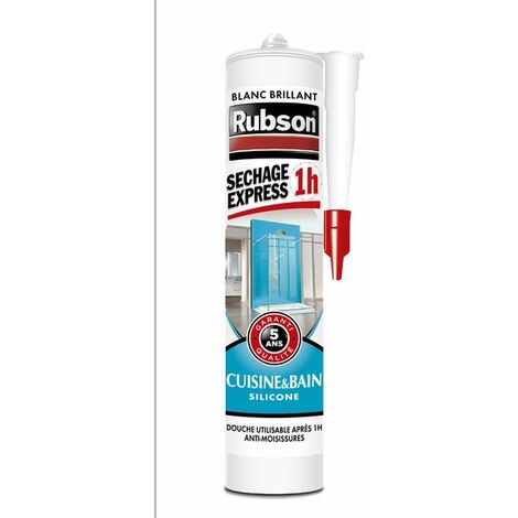 Mastic D'Étanchéité Cuisine&Bain Rubson Séchage Express Silicone Blanc 280Ml