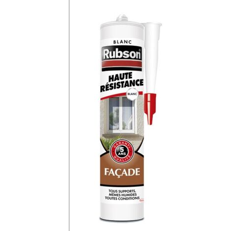 Mastic D'Étanchéité Façade Rubson Haute Résistance 280 Ml Blanc