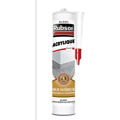 Mastic d'étanchéité mur intérieur finition, RUBSON, 280 ml blanc